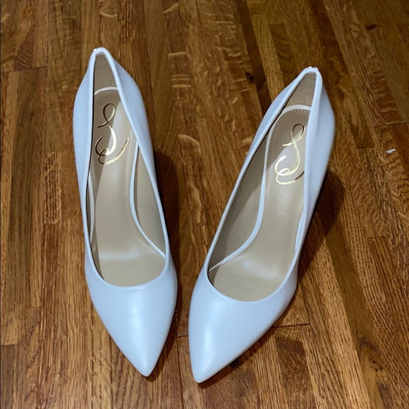 Sam Edelman Shoes - Sam Edelman White Pointed-Toe Heels